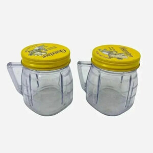 Osterizer Mini Blend Plastic 8 oz Container with Metal Lids & Handle